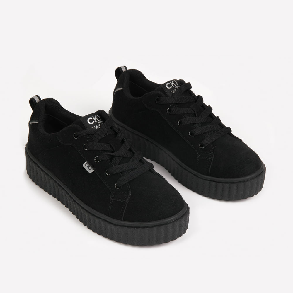 Zapatilla escolar de nina senior negra 34 a 41